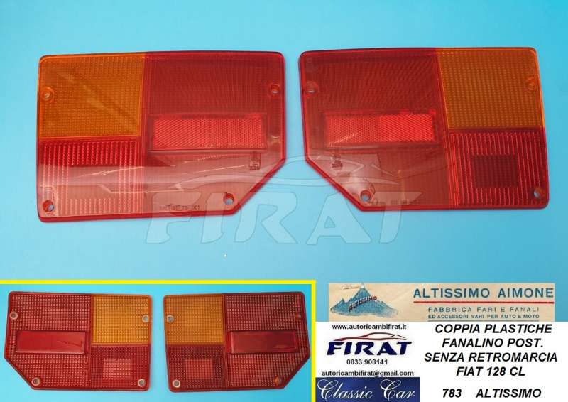 PLASTICA FANALINO FIAT 128 CL POST.DX E SX S.R. ALTISSIMO (783)